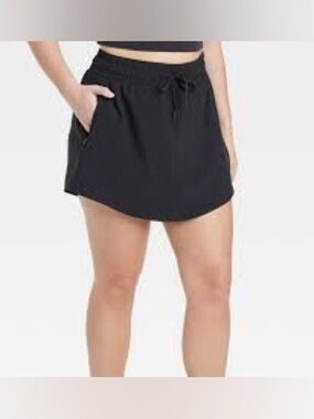 Target All in Motion Black Active Skort Built-In Shorts Pockets Size L